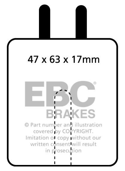 EBC Brakes ISO Fidia 5.4 67-68 Remblokken achterzijde