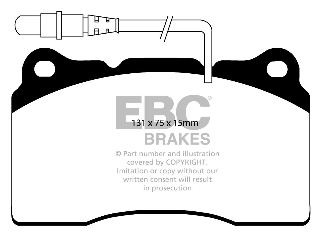 EBC Brakes LANCIA Phedra 3.0 2002-2010 Remblokken voorzijde gree