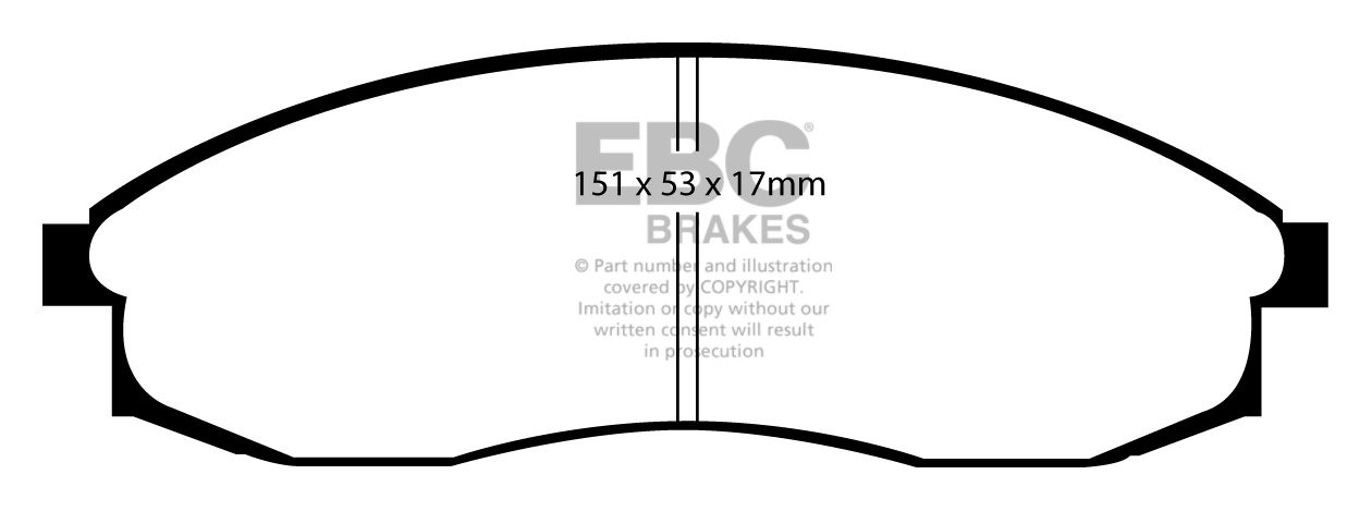 EBC Brakes NISSAN QX 3.0 95-2000 Remblokken voorzijde greenstuff