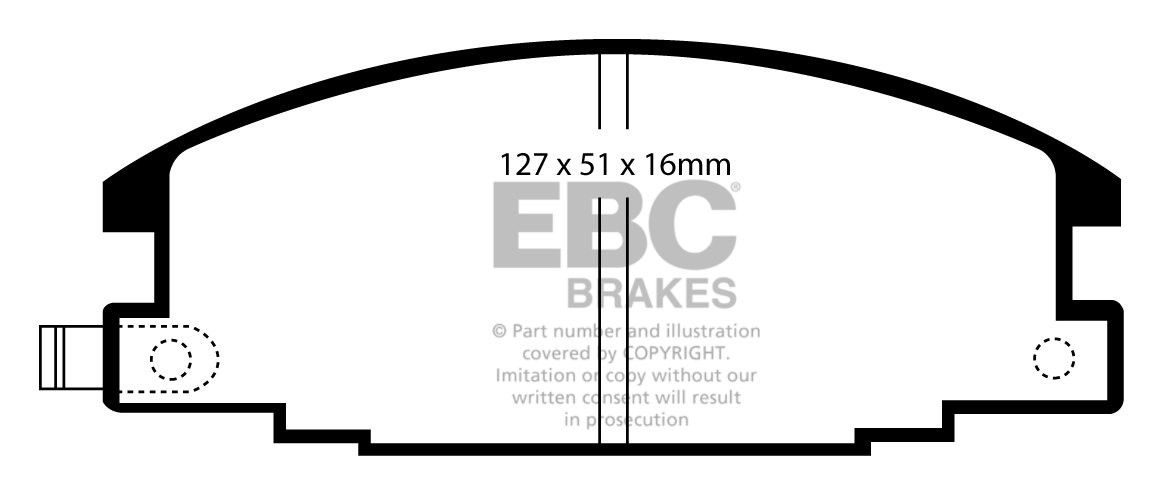 EBC Brakes OPEL Campo 2.3 92-96 Remblokken voorzijde