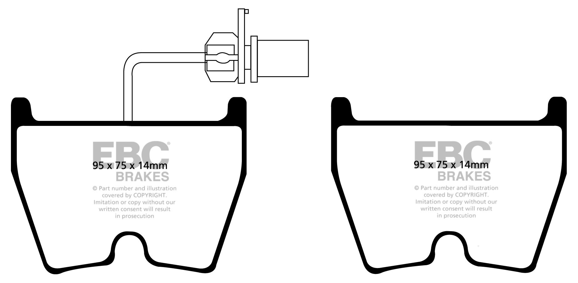 EBC Brakes AUDI RS5  4.2 2010-.. Remblokken voorzijde yellowstuf
