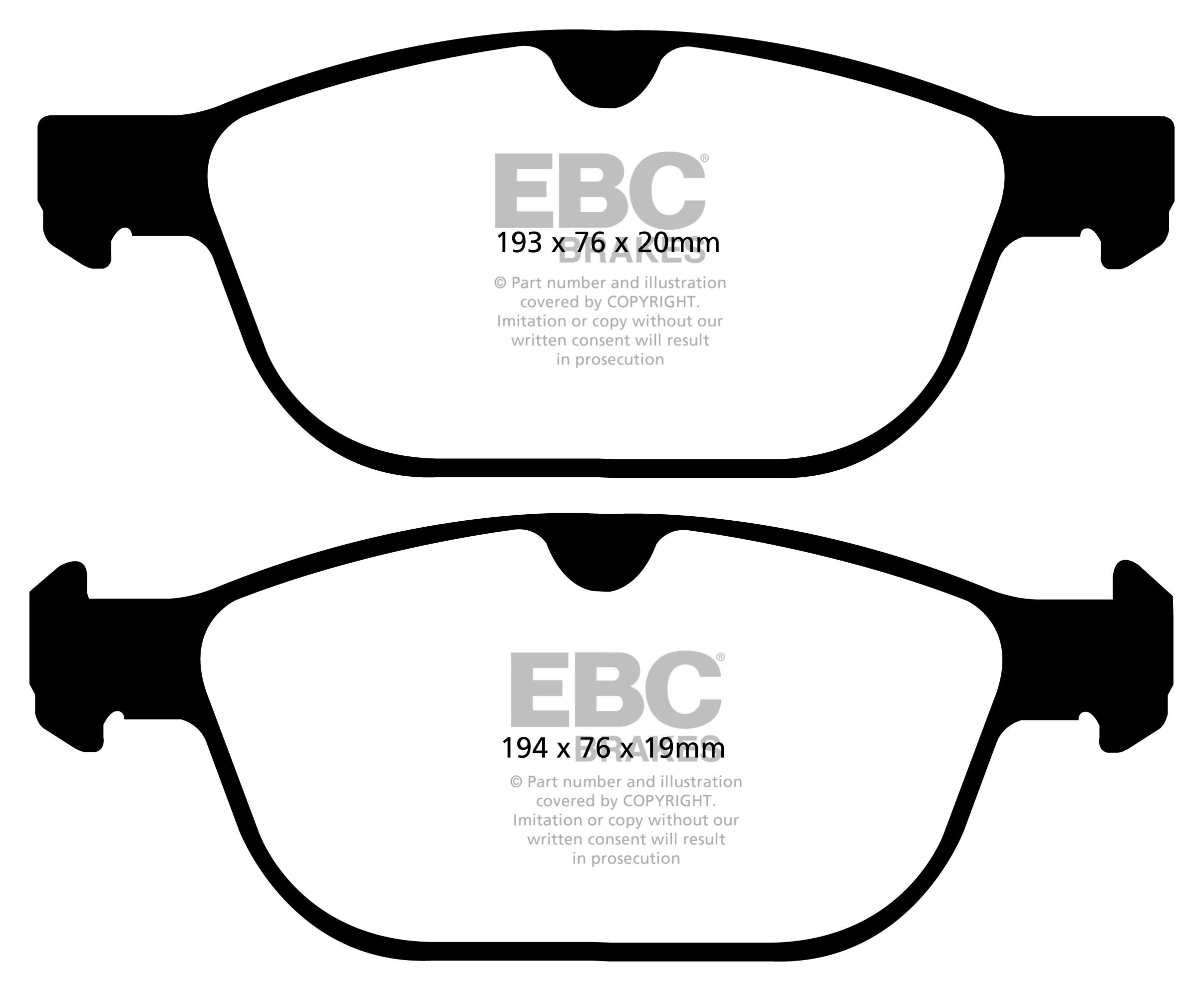 EBC Brakes VOLVO XC60 2.4 TD (185) 2008-2009 Remblokken voorzijd