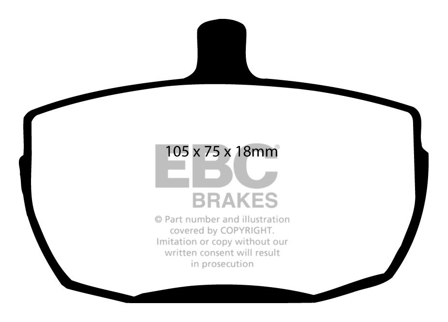 EBC Brakes ROVER SD1 2.3 84-87 Remblokken voorzijde greenstuff
