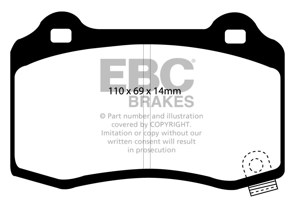EBC Brakes DODGE (USA) Magnum 6.1 2005-.. Remblokken achterzijde