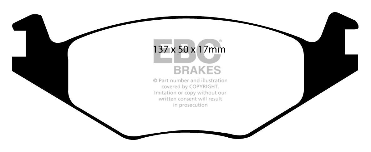 EBC Brakes VW Polo 6N(2) 1.3 (ABS) 94-96 Remblokken voorzijde