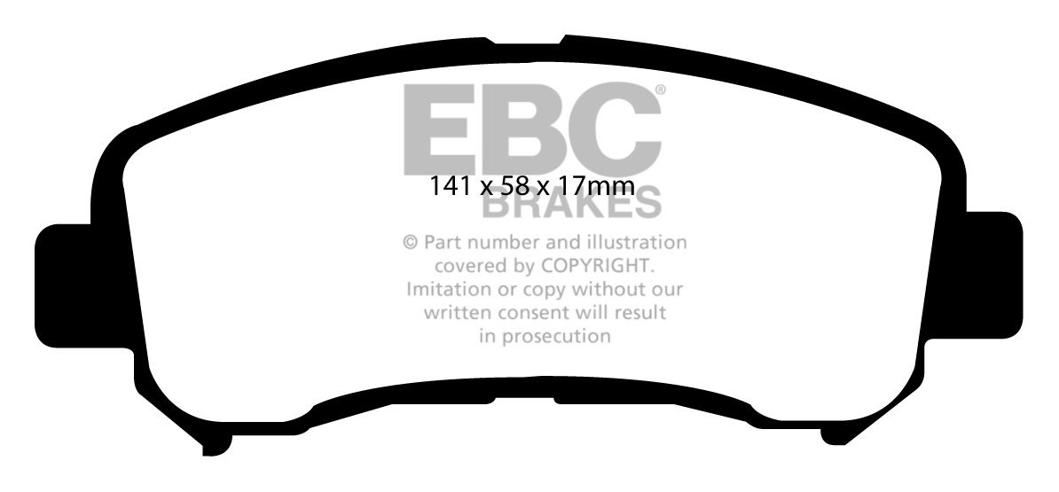 EBC Brakes NISSAN Qashqai 1.5 TD 2006-.. Remblokken voorzijde