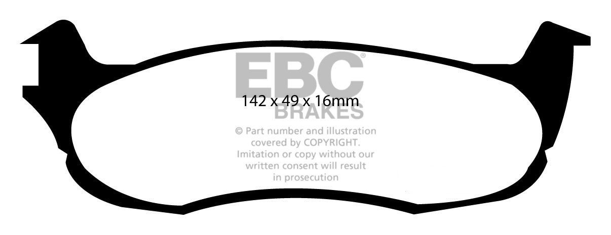 EBC Brakes PEUGEOT 504 2.0 Sedan 79-86 Remblokken achterzijde