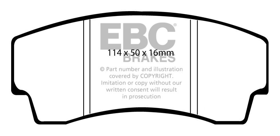 EBC Brakes GINETTA G27 2.0 97-.. Remblokken voorzijde greenstuff