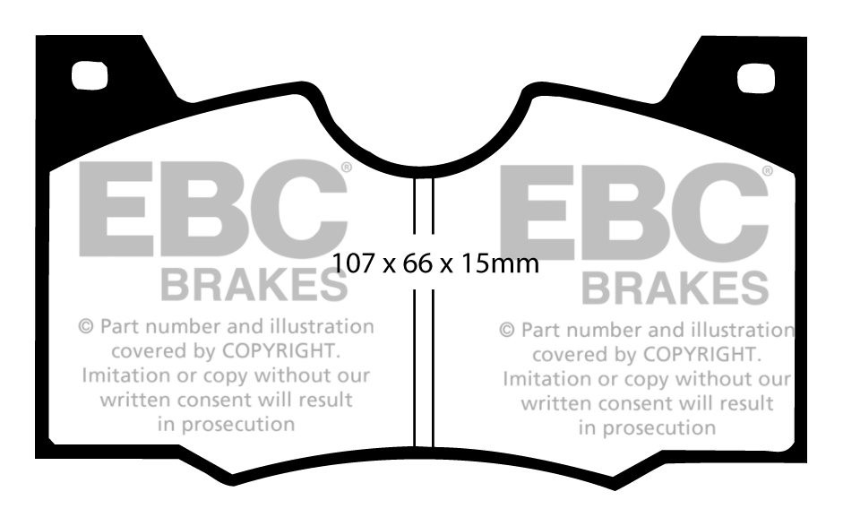 EBC Brakes LANCIA 2000 2.0 71-74 Remblokken voorzijde redstuff