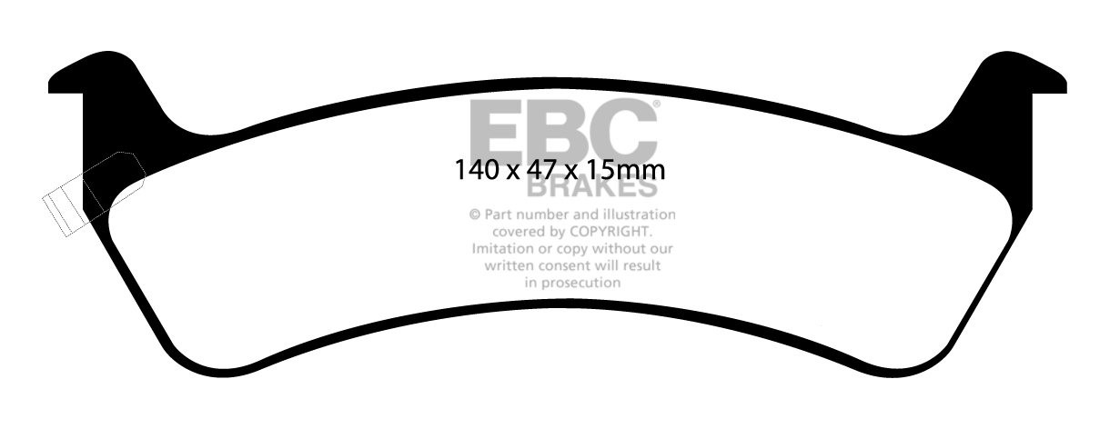 EBC Brakes JEEP Grand Cherokee 4.0 95-96 Remblokken achterzijde