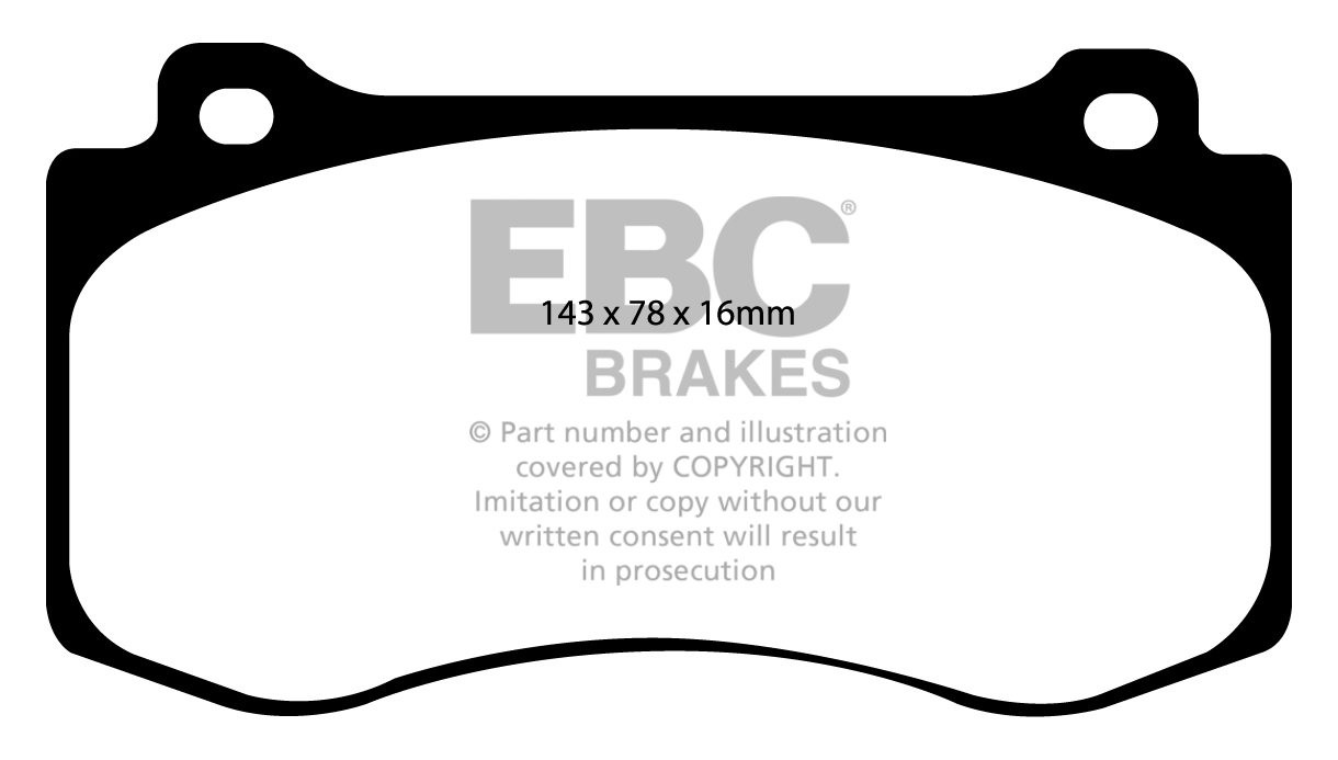 EBC Brakes DODGE (USA) Challenger 6.4 2011-.. Remblokken voorzij