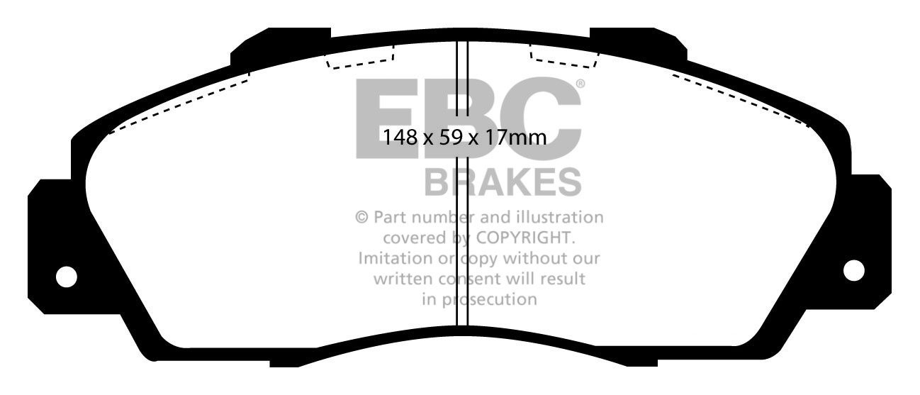 EBC Brakes HONDA Integra-R (EU) 1.8 (DC2) 98-2001 Remblokken voo