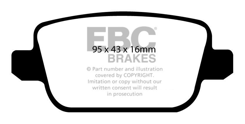 EBC Brakes VOLVO S80 1.6 Turbo 2010-.. Remblokken achterzijde