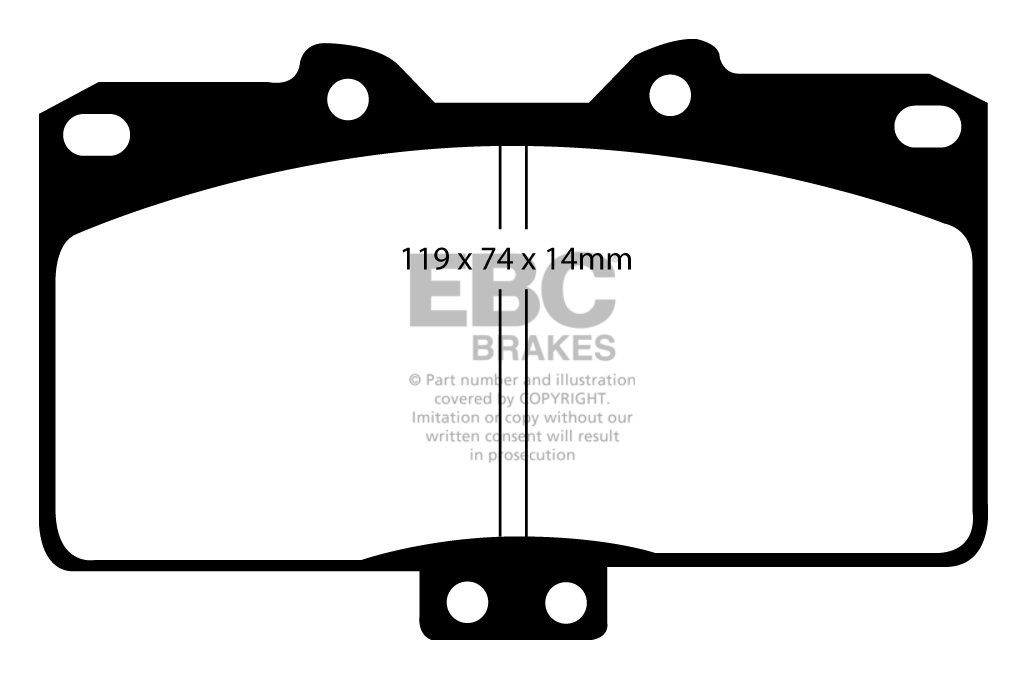 EBC Brakes MITSUBISHI 3000 GTO 3.0 4WS (313mm Discs) 92-2000 Rem