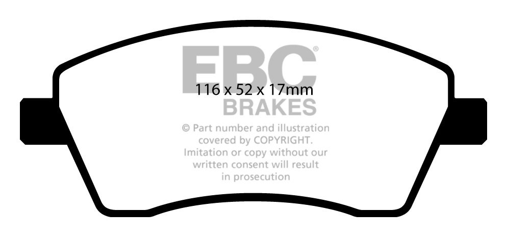 EBC Brakes RENAULT Grand Modus 1.6 2007-.. Remblokken voorzijde