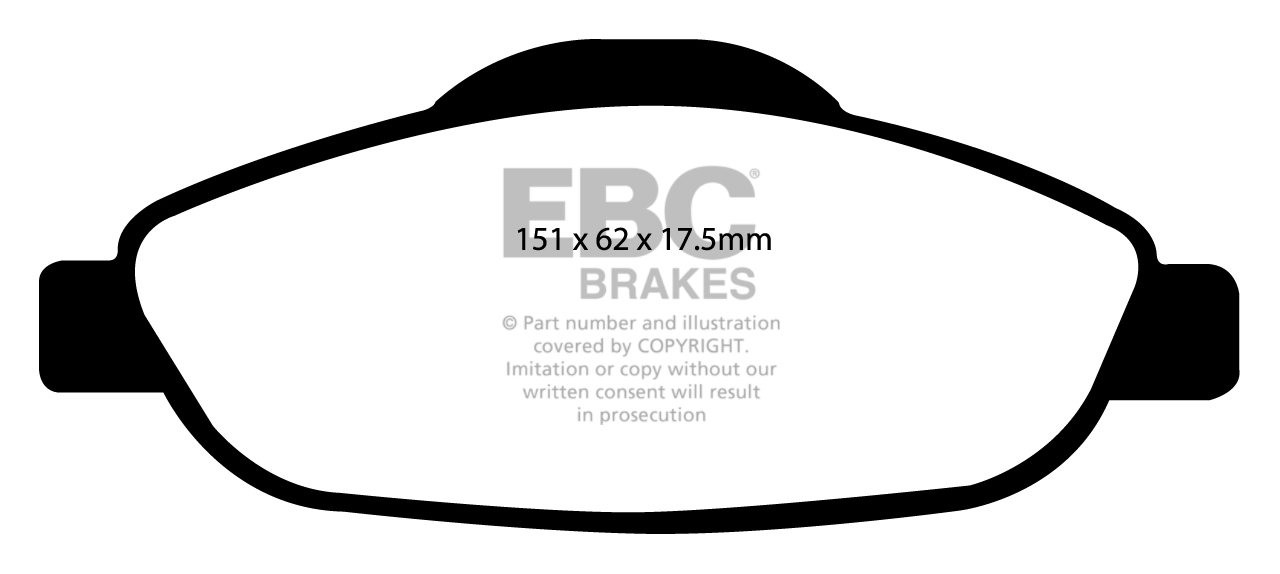 EBC Brakes PEUGEOT 308 CC 1.6 Turbo (150) 2009-.. Remblokken voo