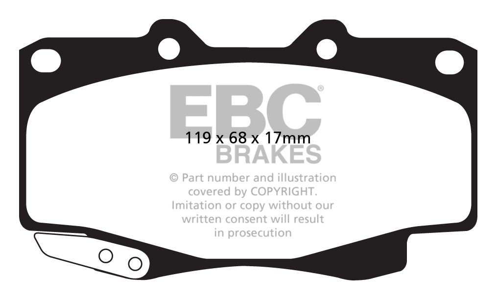 EBC Brakes TOYOTA BEDRIJFSWAGEN Hi-Lux 2.5 TD (120) 4WD 2007-..