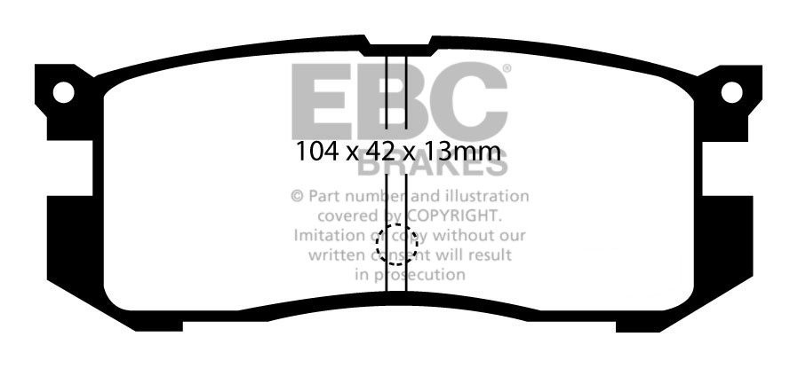 EBC Brakes Mazda 626 2.0 (GV1) 87-92 Remblokken achterzijde