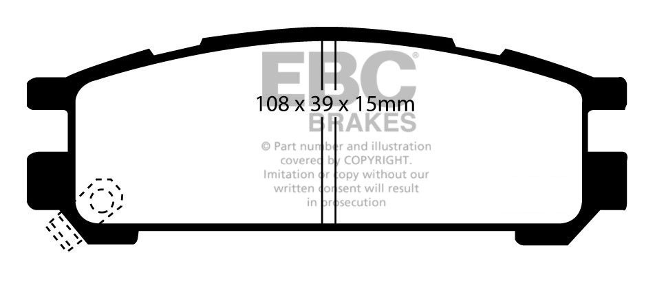 EBC Brakes SUBARU Impreza 2.0 96-2000 Remblokken achterzijde gre
