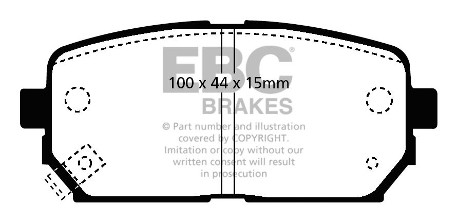 EBC Brakes KIA Carens 2.0 2006-.. Remblokken achterzijde