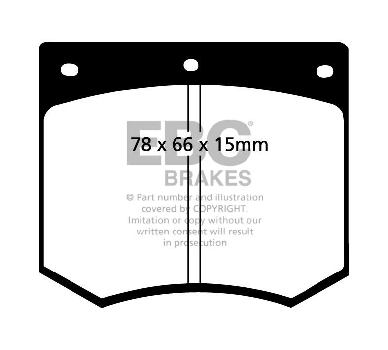 EBC Brakes GINETTA G26 2.0 84-86 Remblokken voorzijde greenstuff