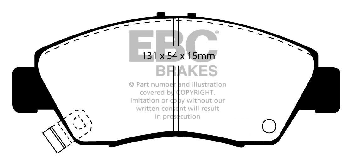 EBC Brakes HONDA Jazz 1.4 2002-2008 Remblokken voorzijde greenst