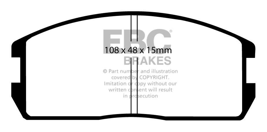 EBC Brakes MITSUBISHI Colt 1.3 (C51A) 88-90 Remblokken voorzijde