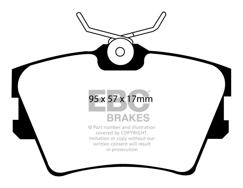 EBC Brakes VW Caravelle 2.8 96-98 Remblokken achterzijde