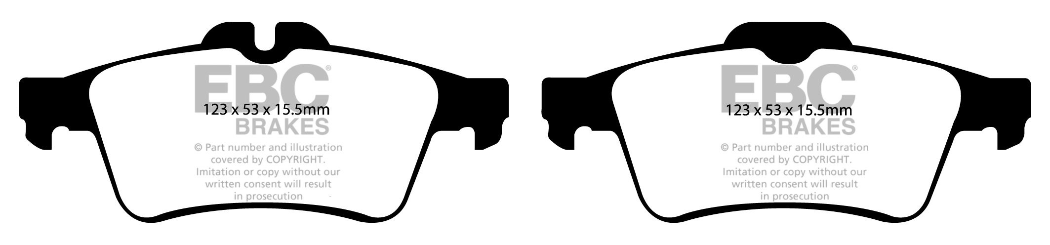 EBC Brakes VOLVO V50 1.6 TD 2005-.. Remblokken achterzijde