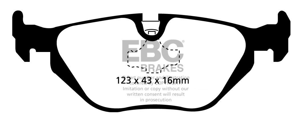 EBC Brakes BMW 325X (4WD) 2.5 (E46) 2001-2007 Remblokken achterz