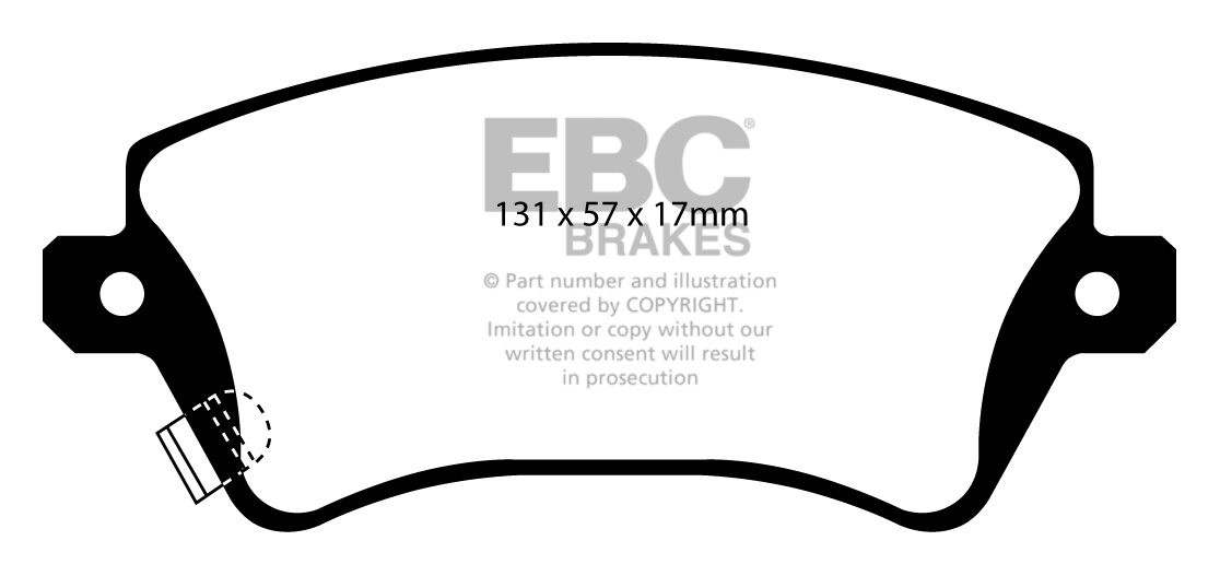 EBC Brakes TOYOTA Corolla 1.4 TD (NDE120) 2004-2007 Remblokken v