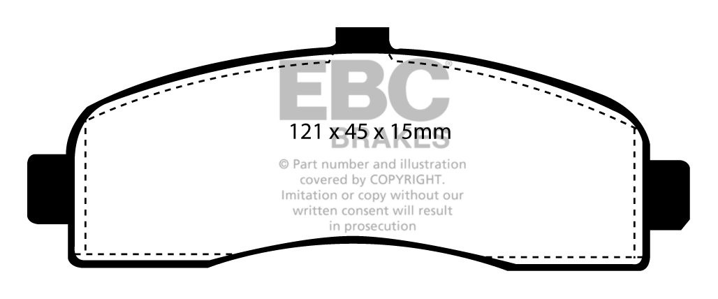 EBC Brakes NISSAN Micra 1.3 (K11) 93-2000 Remblokken voorzijde g
