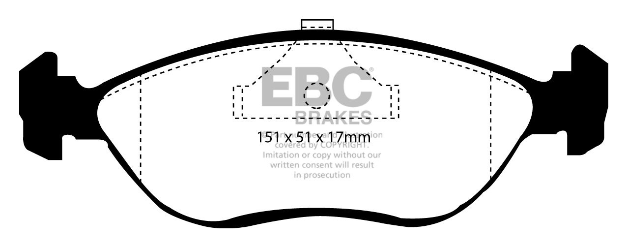 EBC Brakes VOLVO 440 1.6 (ABS) 91-98 Remblokken voorzijde