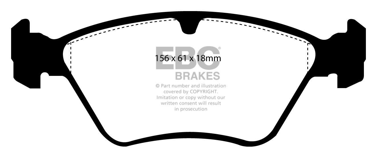 EBC Brakes SAAB 900 2.3 93-96 Remblokken voorzijde greenstuff
