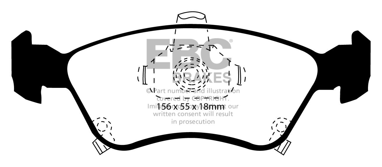EBC Brakes TOYOTA Avensis 1.8 (AT221) 98-2000 Remblokken voorzij