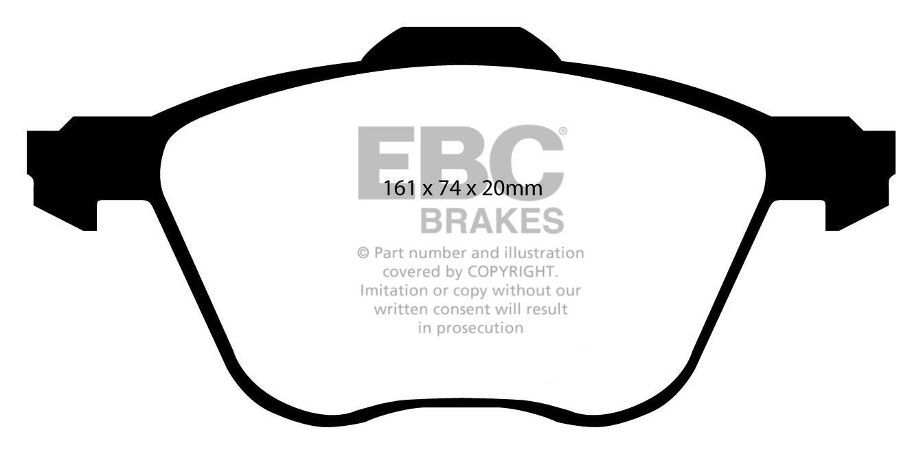 EBC Brakes SEAT Alhambra 1.9 TD 4x4 2000-2010 Remblokken voorzij