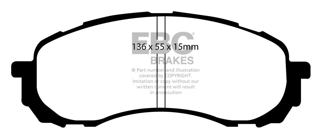 EBC Brakes SUBARU Impreza 1.5 2006-2008 Remblokken voorzijde gre