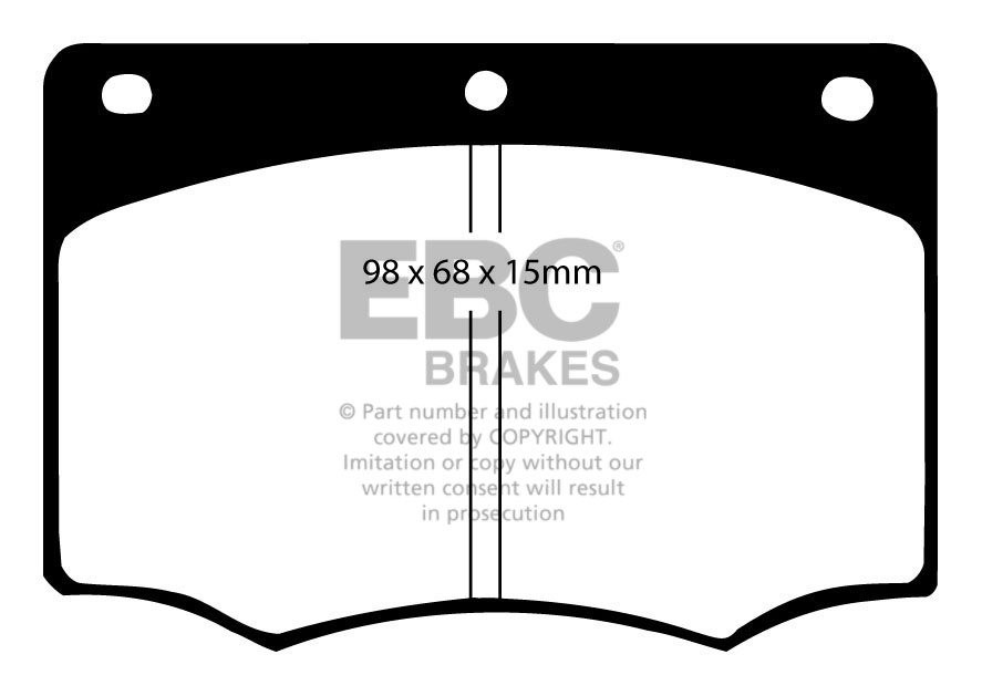 EBC Brakes TVR 280 2.8 85-87 Remblokken voorzijde redstuff