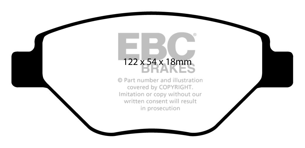 EBC Brakes RENAULT Megane 1.4 2002-2005 Remblokken voorzijde gre