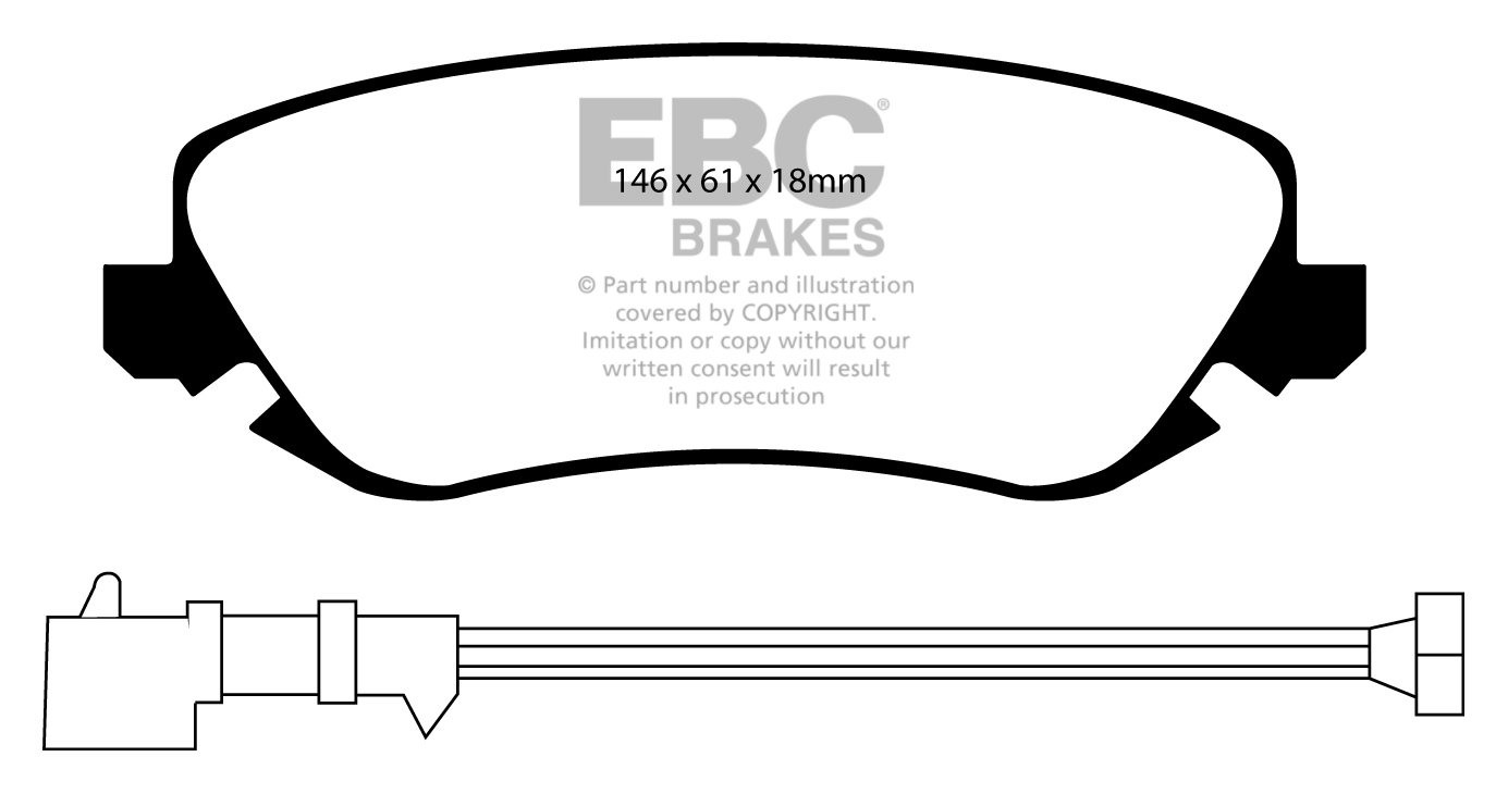 EBC Brakes LANCIA Thesis 2.0 Turbo 2001-.. Remblokken voorzijde