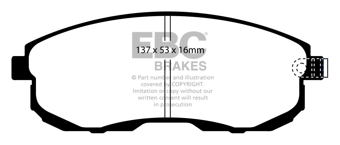 EBC Brakes NISSAN Cube 1.6 2010-.. Remblokken voorzijde greenstu