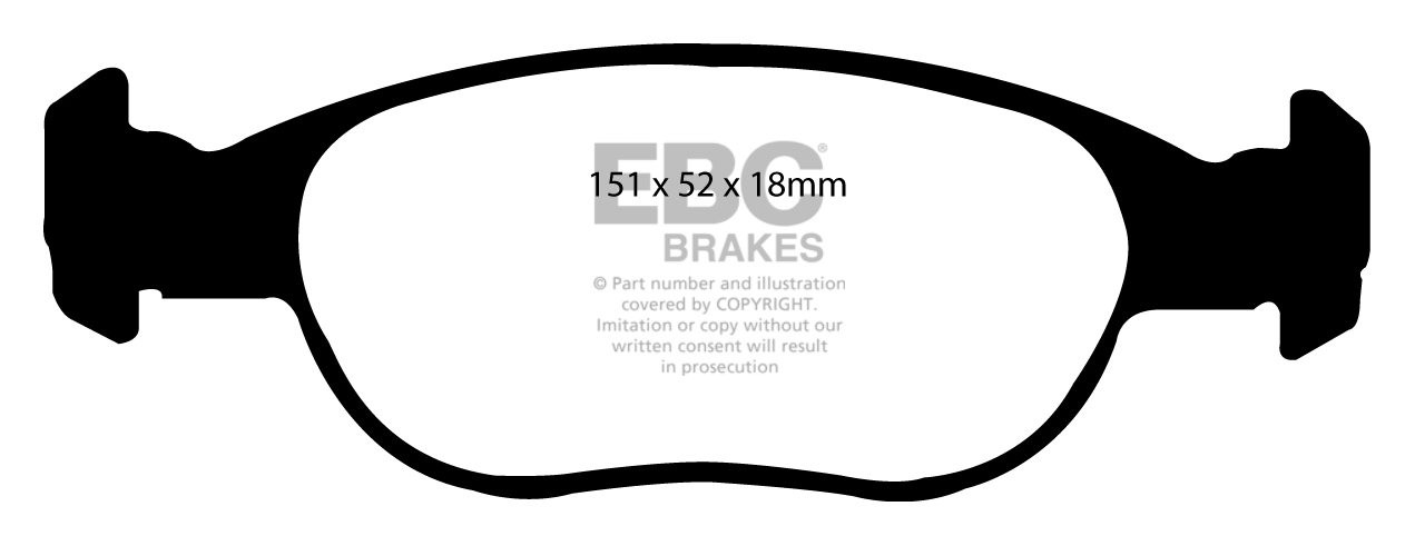 EBC Brakes VAUXHALL (OPEL) VX4/90 1.6 65-67 Remblokken voorzijde