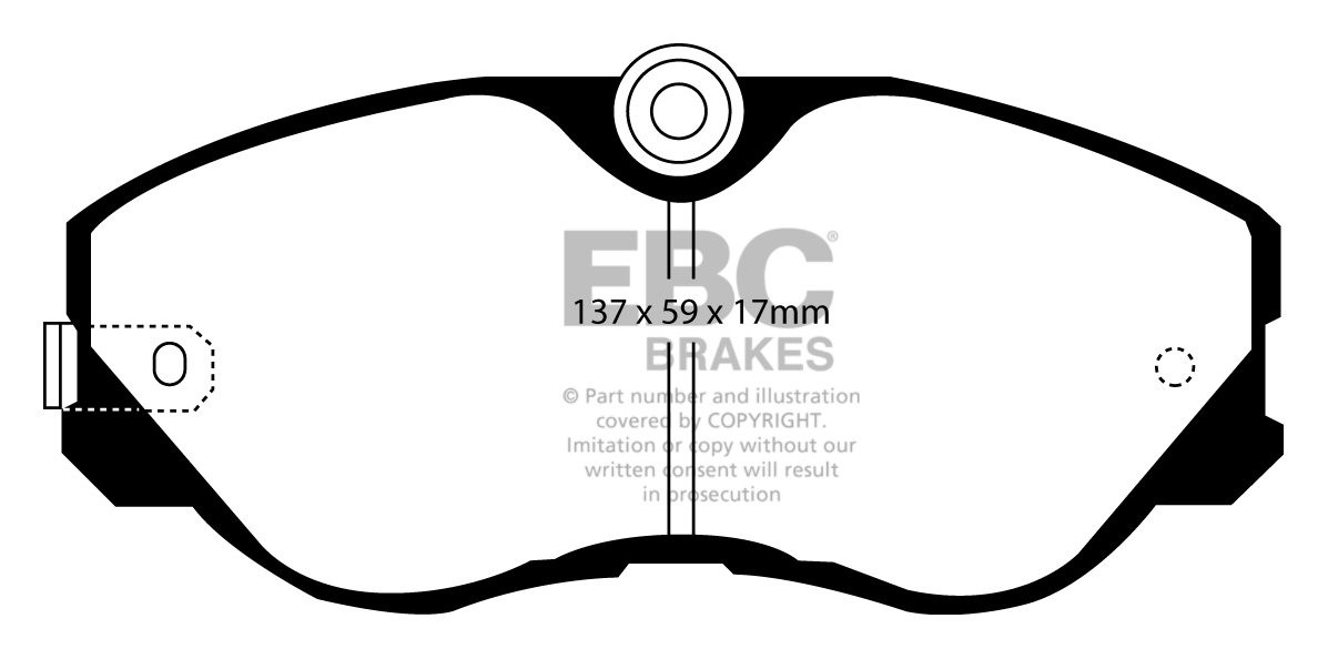 EBC Brakes NISSAN 300ZX 3.0 Turbo 87-89 Remblokken voorzijde