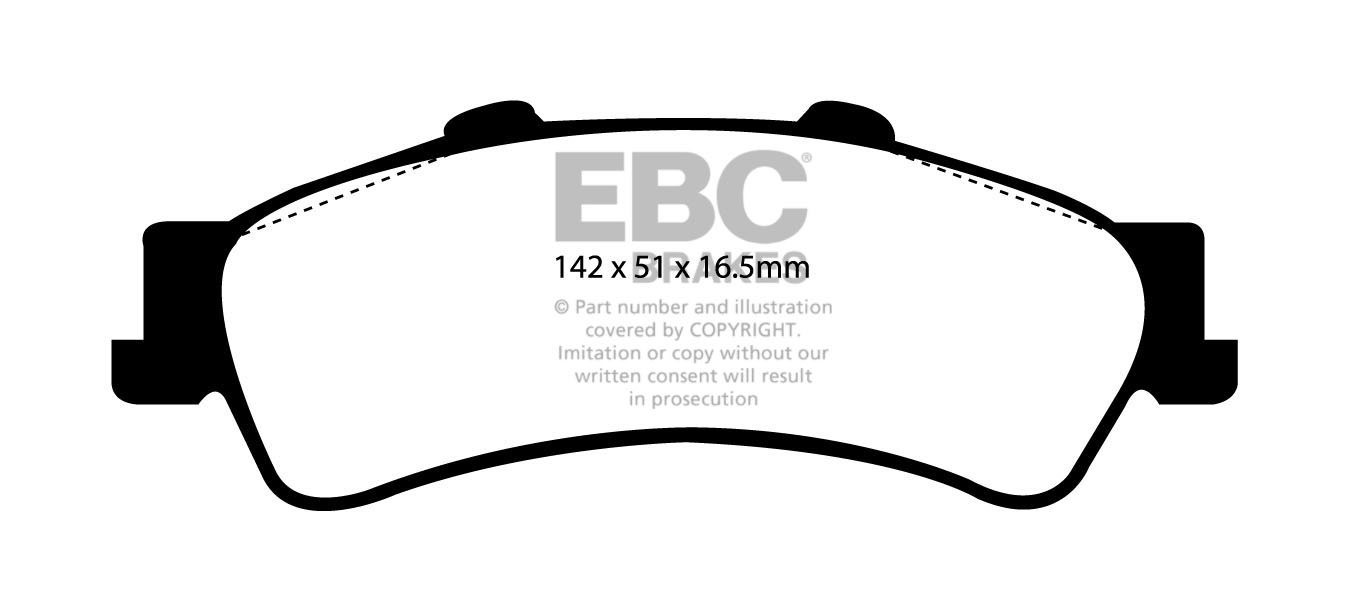 EBC Brakes CHEVROLET Astro 4.3 4WD 2003-2005 Remblokken achterzi