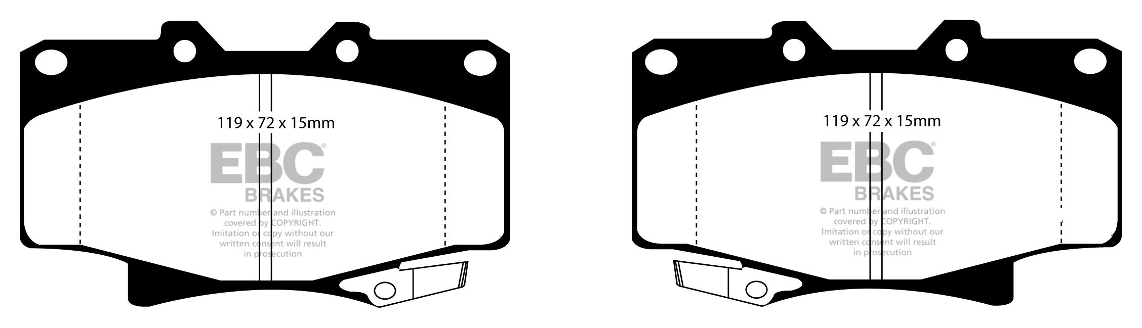 EBC Brakes TOYOTA Landcruiser 3.4 (VZJ95R) 96-2003 Remblokken vo