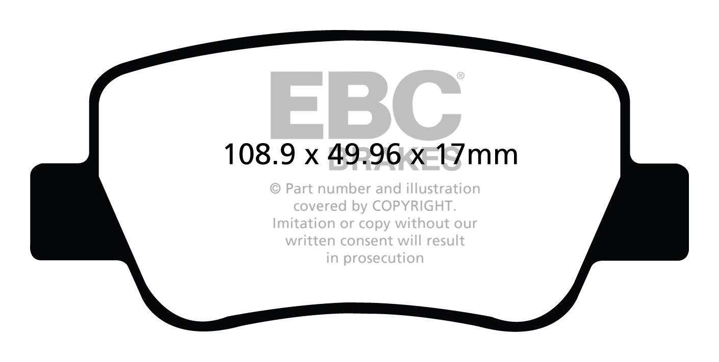 EBC Brakes TOYOTA Avensis 1.6 2009-.. Remblokken achterzijde