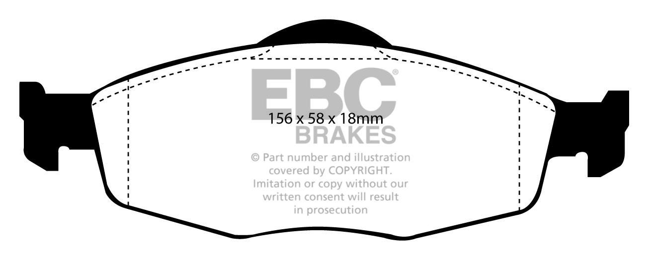 EBC Brakes FORD Mondeo (Station) 1.8 TD 93-2000 Remblokken voorz