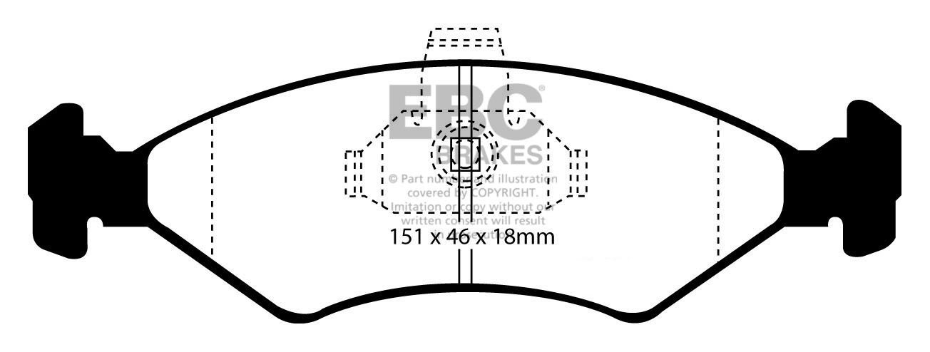 EBC Brakes PORSCHE 356 2.0 62-64 Remblokken achterzijde