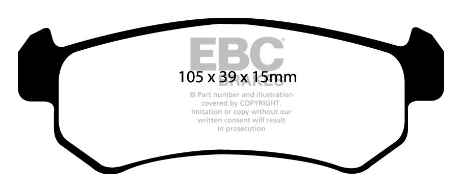 EBC Brakes DAEWOO Lacetti 1.8 2003-2005 Remblokken achterzijde