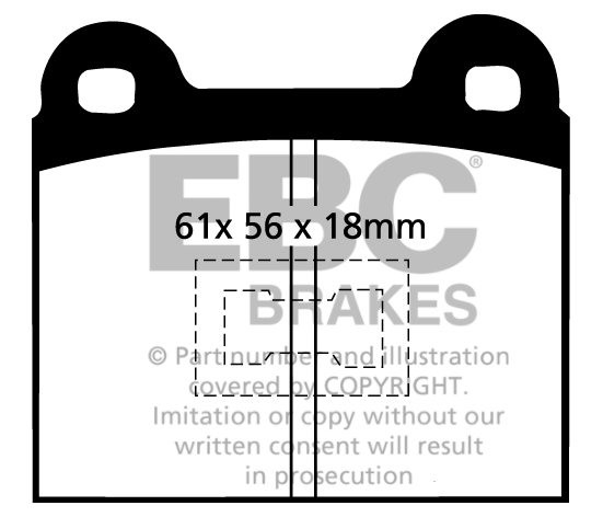 EBC Brakes VW Scirocco I 1.6 78-80 Remblokken voorzijde